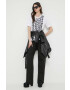 Love Moschino Памучна тениска в бяло - Pepit.bg