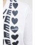 Love Moschino Памучна тениска в бяло - Pepit.bg