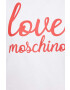 Love Moschino Памучна тениска в бяло - Pepit.bg