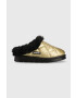 Love Moschino Пантофи в златисто - Pepit.bg