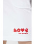 Love Moschino Пола в бяло къс модел разкроен модел - Pepit.bg
