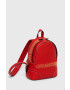 Love Moschino Раница в червено малък размер с апликация - Pepit.bg