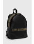 Love Moschino Раница в черно малък размер с апликация - Pepit.bg