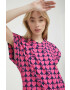 Love Moschino Рокля в розово къс модел с уголемена кройка - Pepit.bg