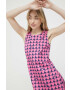 Love Moschino Рокля в розово дълъг модел разкроен модел - Pepit.bg