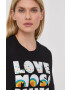 Love Moschino Рокля в черно къс модел със стандартна кройка - Pepit.bg