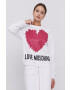 Love Moschino Суичър дамска в черно с апликация - Pepit.bg