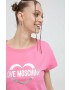 Love Moschino Тениска в розово - Pepit.bg