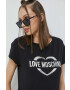 Love Moschino Тениска в черно - Pepit.bg