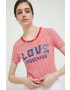 Love Moschino Тениска в червено - Pepit.bg
