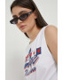 Love Moschino Топ дамски в бяло - Pepit.bg