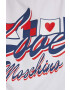 Love Moschino Топ дамски в бяло - Pepit.bg
