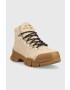 Love Moschino Велурени кубинки в бежово с платформа - Pepit.bg