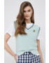 Lyle & Scott Памучен елек в зелено от лека материя - Pepit.bg