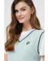 Lyle & Scott Памучен елек в зелено от лека материя - Pepit.bg