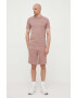 Lyle & Scott Памучен къс панталон в розово - Pepit.bg