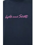 Lyle & Scott Памучен суичър в тъмносиньо с апликация - Pepit.bg