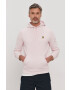 Lyle & Scott Памучен суичър мъжки в розово с изчистен дизайн - Pepit.bg