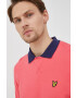 Lyle & Scott Памучен суичър мъжка в розово с изчистен дизайн - Pepit.bg