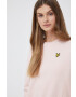 Lyle & Scott Памучен суичър в розово с изчистен дизайн - Pepit.bg