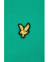 Lyle & Scott Памучен суичър в зелено с изчистен дизайн - Pepit.bg