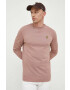 Lyle & Scott Памучен суичър в розово с апликация - Pepit.bg