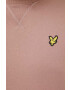 Lyle & Scott Памучен суичър в розово с апликация - Pepit.bg