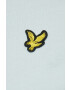 Lyle & Scott Памучна рокля в тюркоазено къс модел със стандартна кройка - Pepit.bg