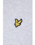 Lyle & Scott Памучна рокля в сиво къс модел със стандартна кройка - Pepit.bg