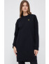 Lyle & Scott Памучна рокля в черно къс модел със стандартна кройка - Pepit.bg