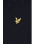 Lyle & Scott Памучна рокля в черно къс модел със стандартна кройка - Pepit.bg