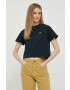 Lyle & Scott Памучна тениска в тъмносиньо - Pepit.bg