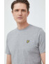 Lyle & Scott Памучна тениска в сиво меланж на - Pepit.bg