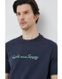 Lyle & Scott Памучна тениска в тъмносиньо с апликация - Pepit.bg