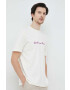 Lyle & Scott Памучна тениска в бежово с апликация - Pepit.bg
