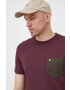 Lyle & Scott Памучна тениска в лилаво с изчистен дизайн - Pepit.bg