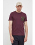 Lyle & Scott Памучна тениска в лилаво с изчистен дизайн - Pepit.bg