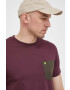 Lyle & Scott Памучна тениска в лилаво с изчистен дизайн - Pepit.bg