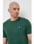 Lyle & Scott Памучна тениска в червено - Pepit.bg