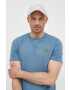 Lyle & Scott Памучна тениска в черно с изчистен дизайн - Pepit.bg