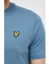 Lyle & Scott Памучна тениска в черно с изчистен дизайн - Pepit.bg