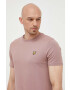 Lyle & Scott Памучна тениска в розово с изчистен дизайн - Pepit.bg