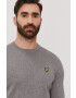 Lyle & Scott Пуловер мъжки в сиво от лека материя - Pepit.bg