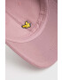 Lyle & Scott Шапка с козирка в лилаво с апликация - Pepit.bg