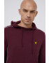 Lyle & Scott Суичър мъжки в бордо с изчистен дизайн - Pepit.bg