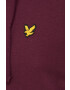 Lyle & Scott Суичър мъжки в бордо с изчистен дизайн - Pepit.bg