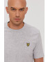 Lyle & Scott Тениска мъжка в сиво с изчистен дизайн - Pepit.bg