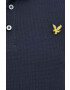 Lyle & Scott Тениска с яка в тъмносиньо с апликация - Pepit.bg