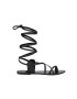 Manebi Кожени сандали Tie-Up Leather Sandals в черно L 7.0 Y0 - Pepit.bg