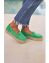 Manebi Велурени еспадрили Double Sole Espadrilles в зелено с платформа R 3.5 D0 - Pepit.bg
